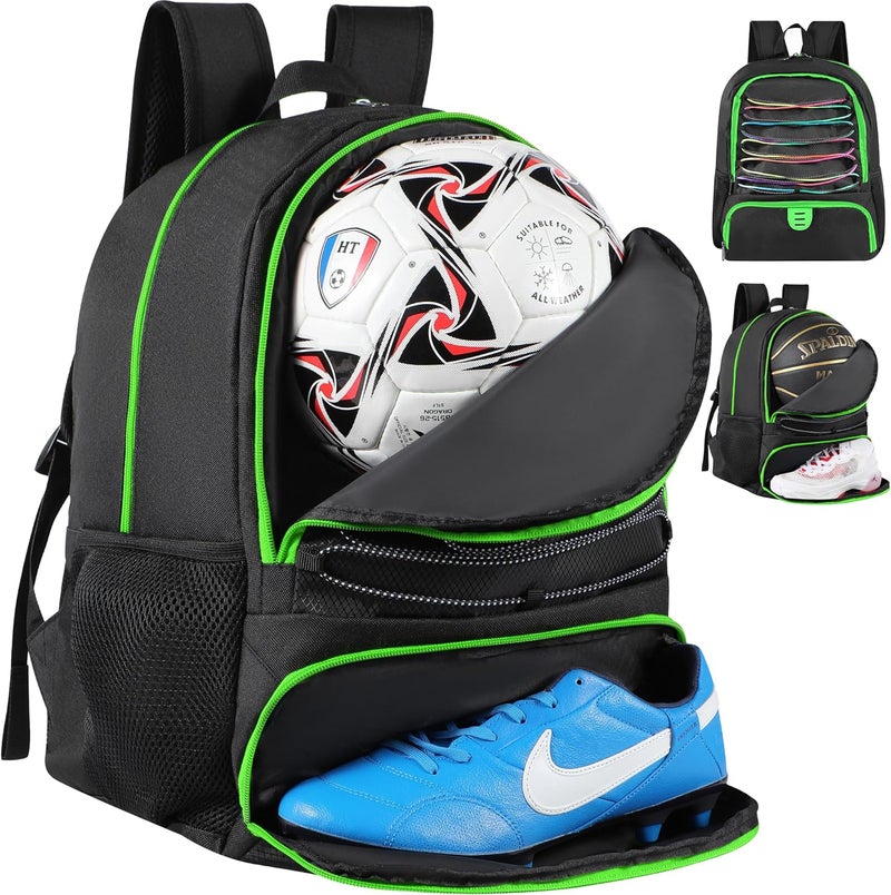 TRAILKICKER Basketball Bag Backpack for Men Women with Ball & Shoes Compartment 30L Capacity Lightweight Breathable Boys Girls Soccer Ball Bag Backpack Fit Volleyball Football Sports Travel School Gym - Image 1
